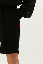 Черные трикотажные шорты LU PREMIUM прямого кроя GEN 7770116 фото №4