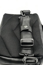 Black rectangular banana belt bag with perforations and locks Mamakazala 8038116 photo №7