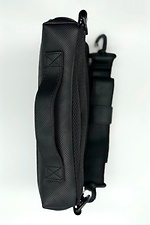 Black rectangular banana belt bag with perforations and locks Mamakazala 8038116 photo №9