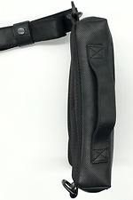 Black rectangular banana belt bag with perforations and locks Mamakazala 8038116 photo №10