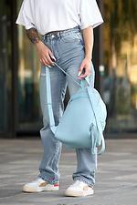Великий жіночий рюкзак блакитного кольору SamBag 8045116 фото №4