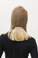 Weasley Brown Women's Knitted Hat with Earflaps Without 8056116 photo №5