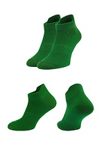 Короткие хлопковые носки зеленого цвета под кроссовки M-SOCKS 2040117 фото №1