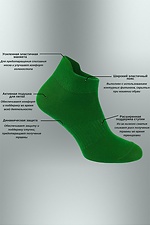Короткі бавовняні носки зеленого кольору під кросівки M-SOCKS 2040117 фото №5
