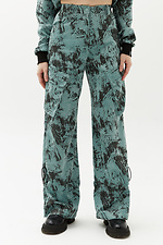 Szerokie sztruksowe spodnie bojówki WILMA z wysokim stanem i dużymi bocznymi kieszeniami Garne 3040117 zdjęcie №2