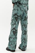 Szerokie sztruksowe spodnie bojówki WILMA z wysokim stanem i dużymi bocznymi kieszeniami Garne 3040117 zdjęcie №4