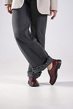 Lacklederne geschlossene Schuhe mit niedrigem Absatz — Türkis  4207117 Foto №3