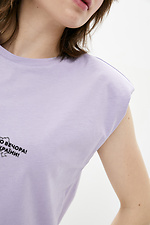Патриотическая хлопковая футболка с плечиками и надписью "Доброго вечора! Ми з України" Garne 9000117 фото №3