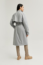 Stylish cashmere coat for autumn with houndstooth belt Garne 3039118 photo №4