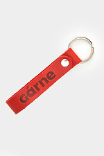 Marken-Schlüsselanhänger aus rotem Echtleder Garne 3300118 Foto №1