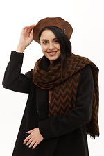Полушерстяной объемный шарф на зиму Garne 4516118 фото №4