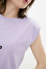 Хлопковая женская футболка с надписью Garne 9000118 фото №3