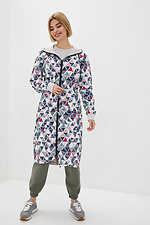 DILLIS reversible long raincoat coat with hood and ties Garne 3038119 photo №2