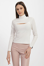 Ribbed NELDI jersey set: fitted T-shirt and short bolero with collar Garne 3040119 photo №1