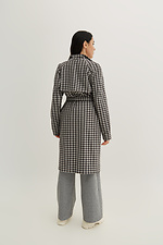 Stylish cashmere coat for autumn with houndstooth belt Garne 3039120 photo №3