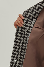 Stylish cashmere coat for autumn with houndstooth belt Garne 3039120 photo №4