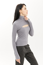 Ribbed NELDI jersey set: fitted T-shirt and short bolero with collar Garne 3040120 photo №2
