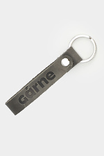 Marken-Schlüsselanhänger aus grauem Echtleder Garne 3300120 Foto №1