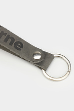 Branded keychain made of gray genuine leather Garne 3300120 photo №3