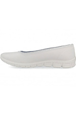 White summer ballet flats made of fabric with a white sole Las Espadrillas 4203120 photo №3