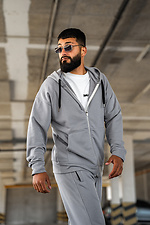 Herren-Trainingsanzug mit Reißverschluss Over ZIP Grau Teamv 8034120 Foto №2