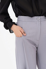 Wide straight trousers COLETTE gray with square pockets Garne 3042121 photo №7