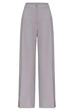 Wide straight trousers COLETTE gray with square pockets Garne 3042121 photo №9