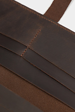Великий жіночий гаманець із натуральної шкіри коричневого кольору на кнопці Garne 3300121 фото №4