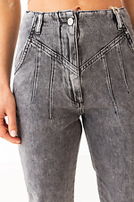 Весенние высокие джинсы слоуч серые зауженные  4009121 фото №6