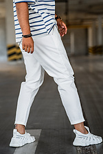 Herren Chinos Casual-Sport Weiß Teamv 8034121 Foto №4