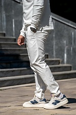 Herren Chinos Casual-Sport Weiß Teamv 8034121 Foto №6