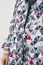 Dwustronny długi płaszcz przeciwdeszczowy DILLIS z kapturem i wiązaniami Garne 3038122 zdjęcie №5