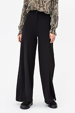 Wide straight trousers COLETTE black with square pockets Garne 3042122 photo №1