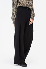 Szerokie proste spodnie COLETTE czarne z kwadratowymi kieszeniami Garne 3042122 zdjęcie №6