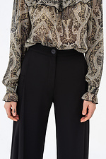 Широкие прямые брюки COLETTE черного цвета с квадратными карманами Garne 3042122 фото №7