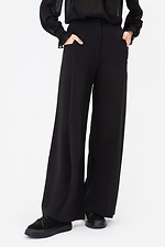 Wide straight trousers COLETTE black with square pockets Garne 3042122 photo №9