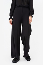 Wide straight trousers COLETTE black with square pockets Garne 3042122 photo №12