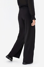 Wide straight trousers COLETTE black with square pockets Garne 3042122 photo №13