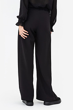 Wide straight trousers COLETTE black with square pockets Garne 3042122 photo №14