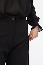 Wide straight trousers COLETTE black with square pockets Garne 3042122 photo №16