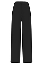 Wide straight trousers COLETTE black with square pockets Garne 3042122 photo №17