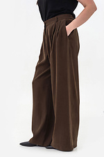 Weit geschnittene Hose, braun Garne 3044122 Foto №2