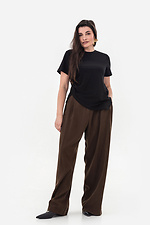 Weit geschnittene Hose, braun Garne 3044122 Foto №4