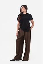 Weit geschnittene Hose, braun Garne 3044122 Foto №5