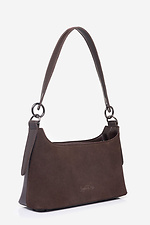 Schokoladenfarbene Wildleder-Damenhandtasche Lucherino 4008122 Foto №2