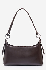 Schokoladenfarbene Wildleder-Damenhandtasche Lucherino 4008122 Foto №3