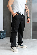 Men's straight pants Casual Black Teamv 8034122 photo №2