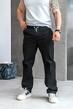 Men's straight pants Casual Black Teamv 8034122 photo №4