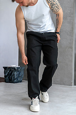 Men's straight pants Casual Black Teamv 8034122 photo №5