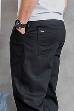 Men's straight pants Casual Black Teamv 8034122 photo №7